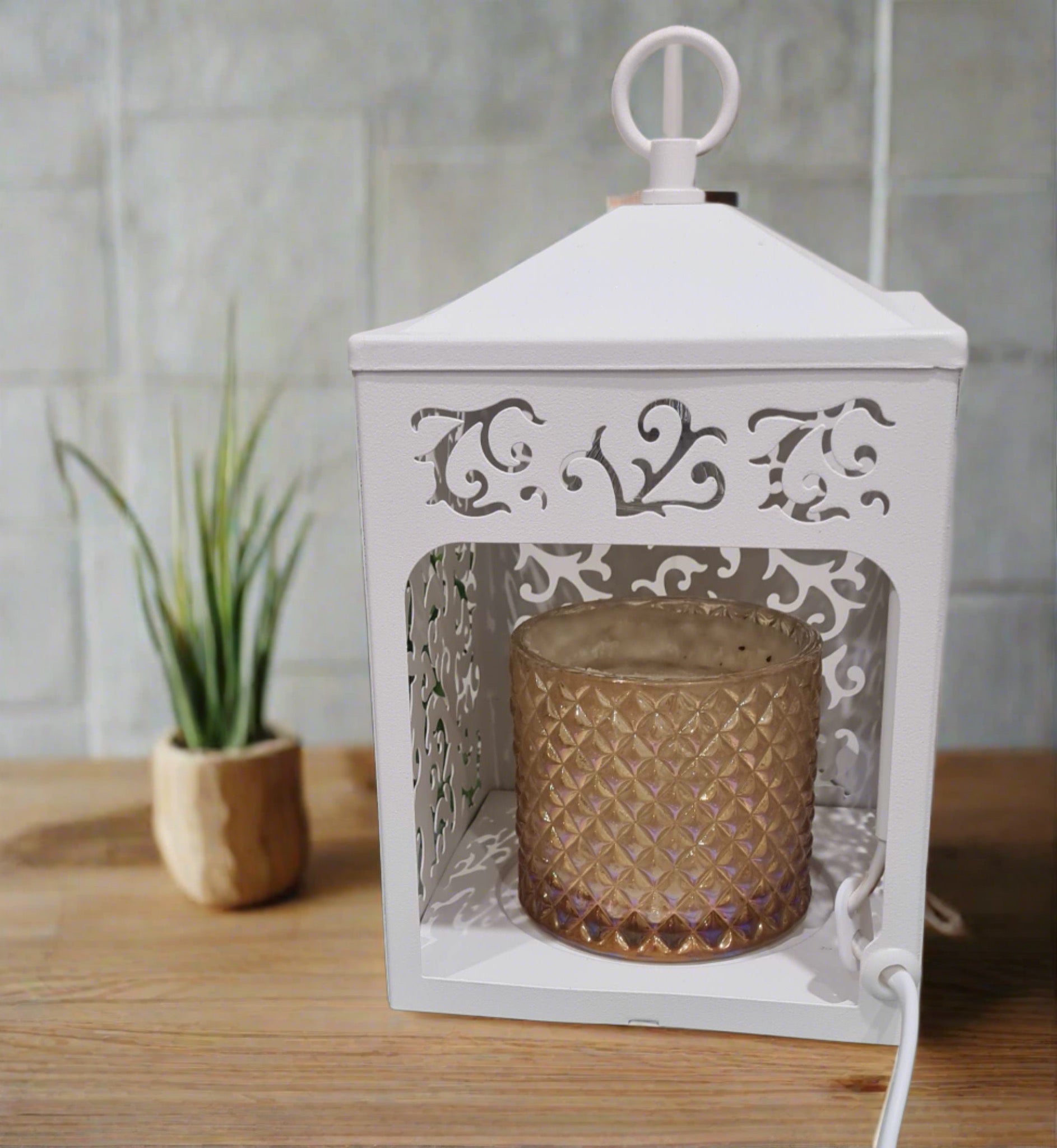 Candles & Diffusers: White Cottage Lantern