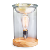 Candles & Diffusers: Wood & Glass Vintage Bulb Illumination Warmer