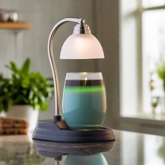 Candles & Diffusers: Pewter Aurora Lamp
