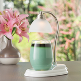 Candles & Diffusers: White Nickel Aurora Lamp