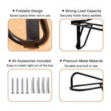 Kitchen & Bathroom DIY: Samland Foldable Saddle Rack Wall Mounted Saddle Stand Space-Saving Steel Holder for Horse Tack
