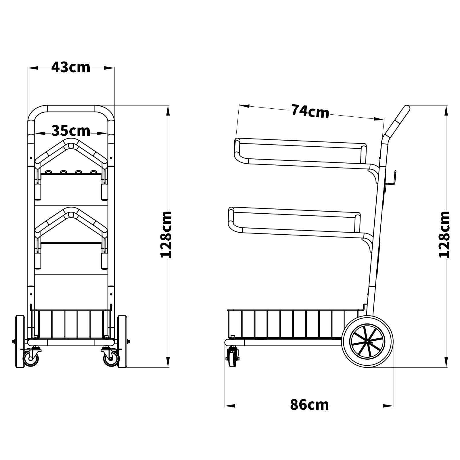 Farm Equipment: Samland Heavy Duty Two Tier Wheeled Saddle Rack