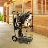 Farm Equipment: Samland Heavy Duty Two Tier Wheeled Saddle Rack