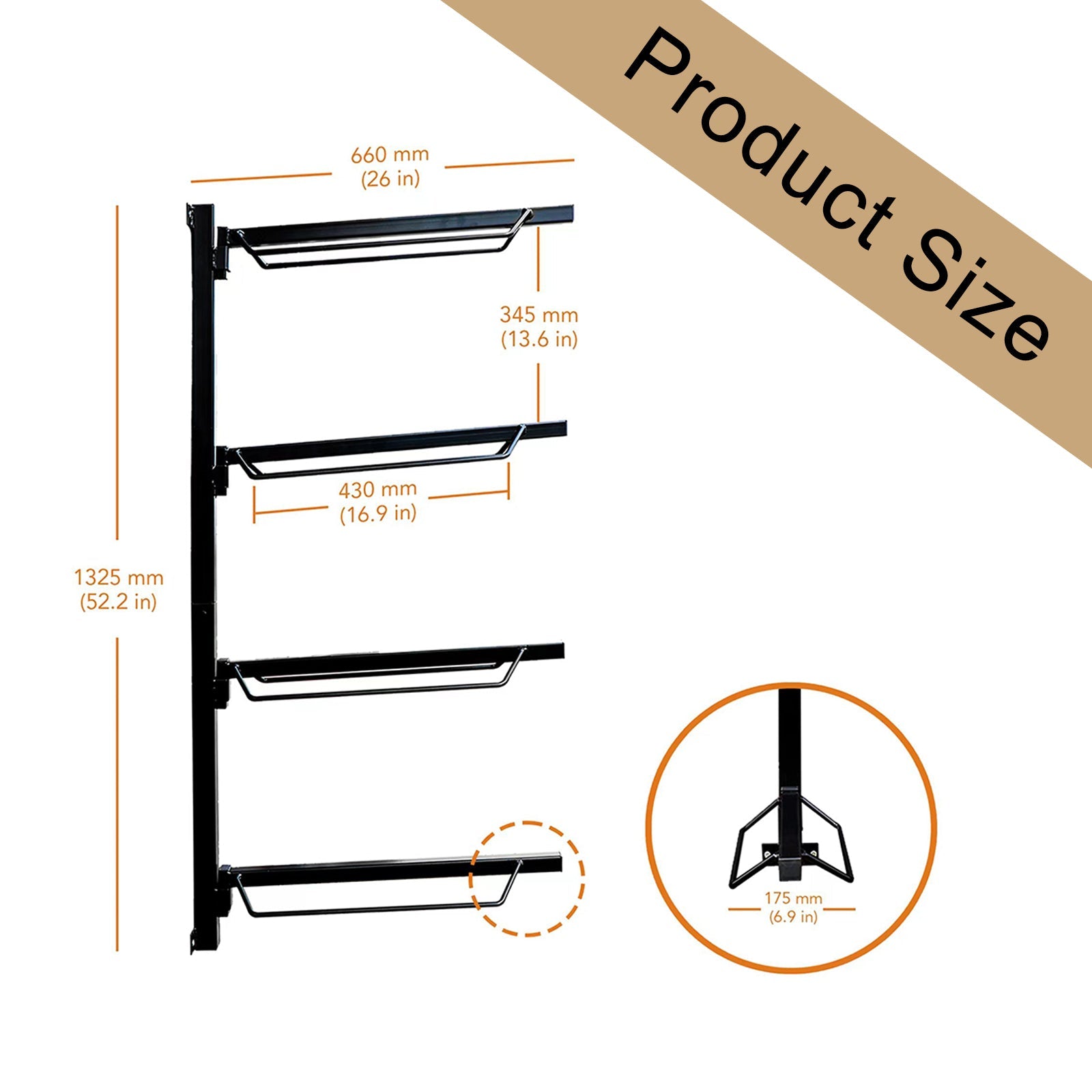 Farm Equipment: Samland Foldable 4-Tier Saddle Rack Wall Mounted Saddle Stand Space-Saving Steel Holder for Horse Tack