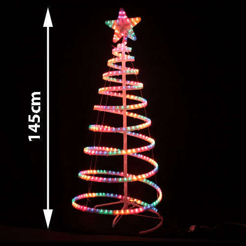 Outdoor Decorations & Lights: Samland Led 145cm Rope Light Christmas Tree & Star Motif Xmas New