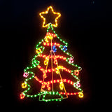Outdoor Decorations & Lights: Samland Christmas Tree Motif Rope Light Large 118cm Height