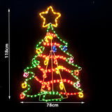 Outdoor Decorations & Lights: Samland Christmas Tree Motif Rope Light Large 118cm Height