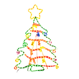Outdoor Decorations & Lights: Samland Christmas Tree Motif Rope Light Large 118cm Height