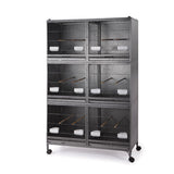 Bird Cages & Stands: Samland THE TRIPLE-DOUBLE STACK BREEDING CAGE WITH CENTER DIVIDOR