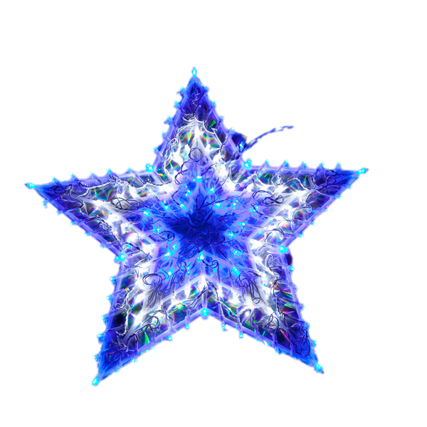 Outdoor Decorations & Lights: Samland 120 Led Blue/White Star Christmas Light