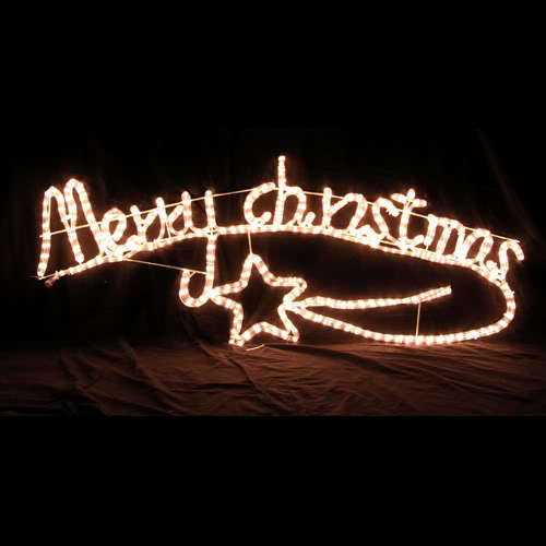 Outdoor Decorations & Lights: Samland Animated Merry Christmas Motif Rope Light W/ Controller