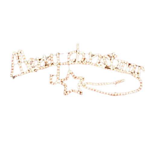 Outdoor Decorations & Lights: Samland Animated Merry Christmas Motif Rope Light W/ Controller