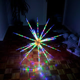 Outdoor Decorations & Lights: Samland 160 Led Blast Ice Star Ball Christmas Light Decoration Multi Colour Rgby