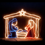Outdoor Decorations & Lights: Samland LED NATIVITY SCENE CHRISTMAS MOTIF ROPE LIGHT DISPLAY