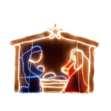 Outdoor Decorations & Lights: Samland LED NATIVITY SCENE CHRISTMAS MOTIF ROPE LIGHT DISPLAY