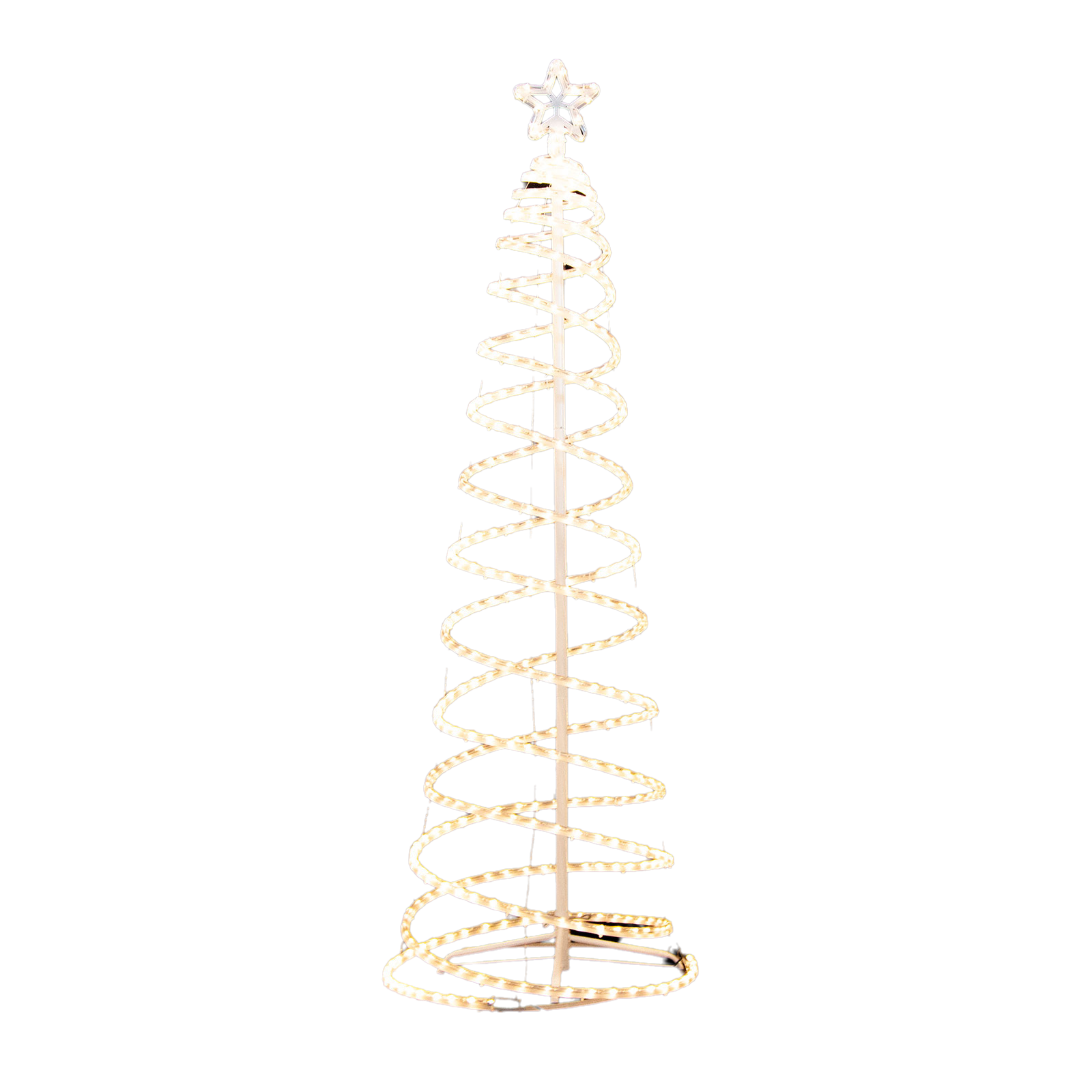 Outdoor Decorations & Lights: Samland Led 185cm Spiral Rope Light Christmas Tree Star Motif Warm White