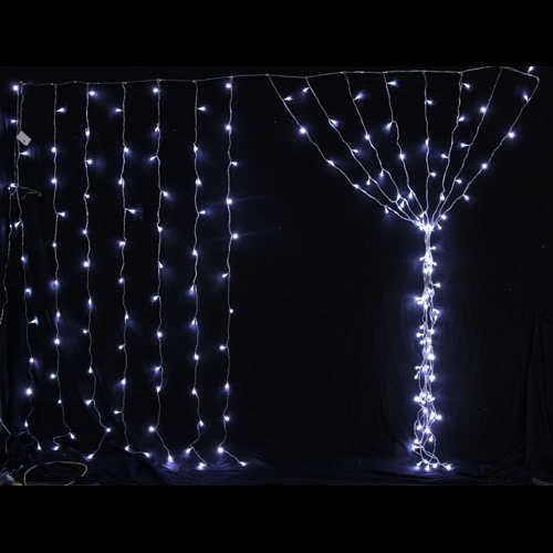 Outdoor Decorations & Lights: Samland 24V 180 LED Curtain String Christmas Light 2.8mx2.4m