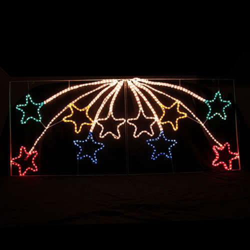 Outdoor Decorations & Lights: Samland Led Animated 10 Stars Motif Rope Light for Christmas 2.2m
