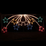 Outdoor Decorations & Lights: Samland Led Animated 10 Stars Motif Rope Light for Christmas 2.2m
