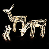 Outdoor Decorations & Lights: Samland 3 Sets Moving Head Reindeer Family Rope Light for Christmas Yard Decoration