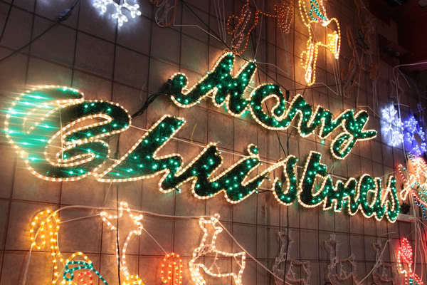 Outdoor Decorations & Lights: Samland 5.5m Merry Christmas Sign Led Rope Light Commercial