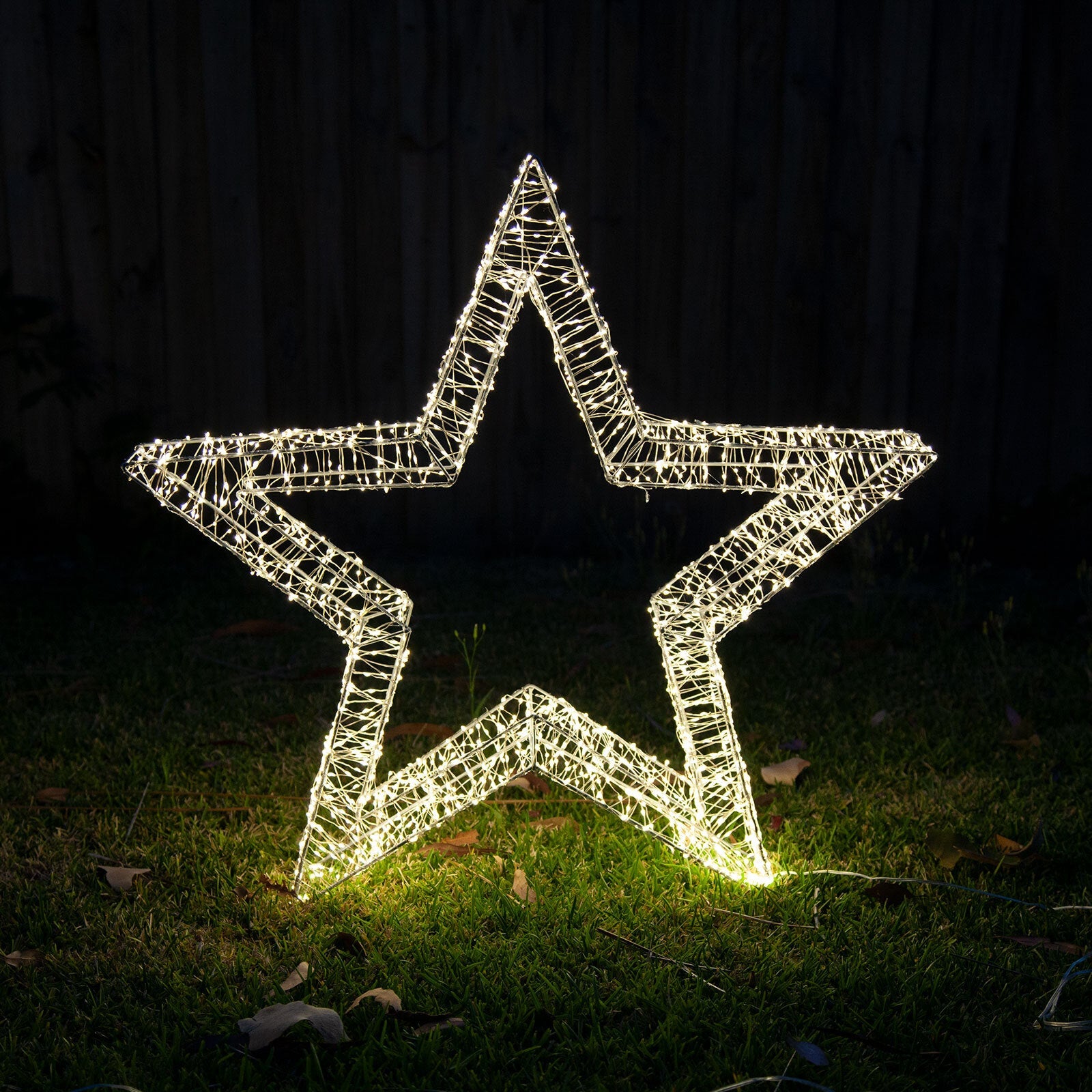 Outdoor Decorations & Lights: Samland 3d Frame Led Star Warm White For Christmas Decoration - 3DStar_M