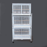 Bird Cages & Stands: Samland Set of 3 Breeding Bird Cage with Center Dividor with Stand