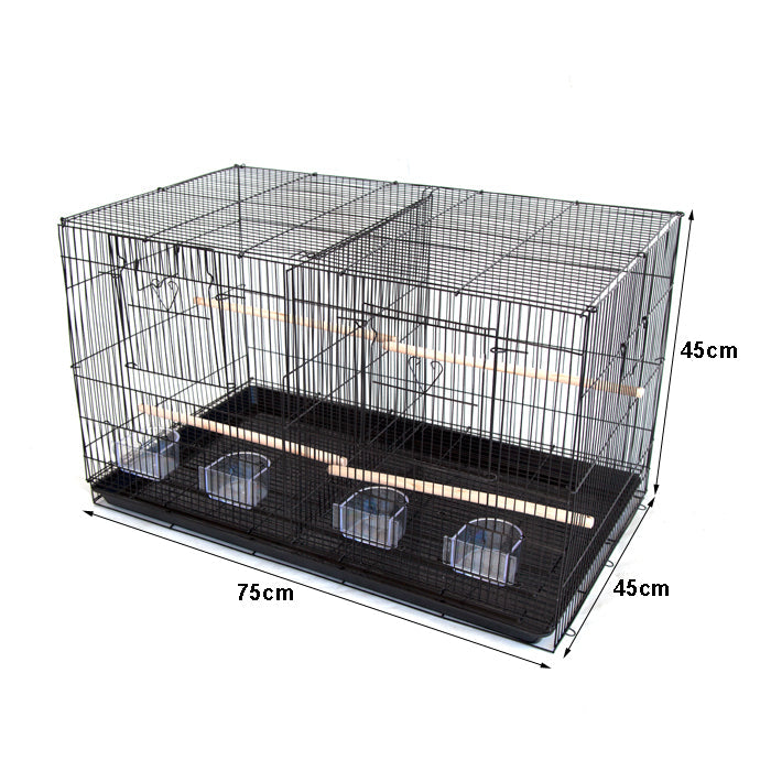 Bird Cages & Stands: Samland Set of 3 Breeding Bird Cage with Center Dividor with Stand