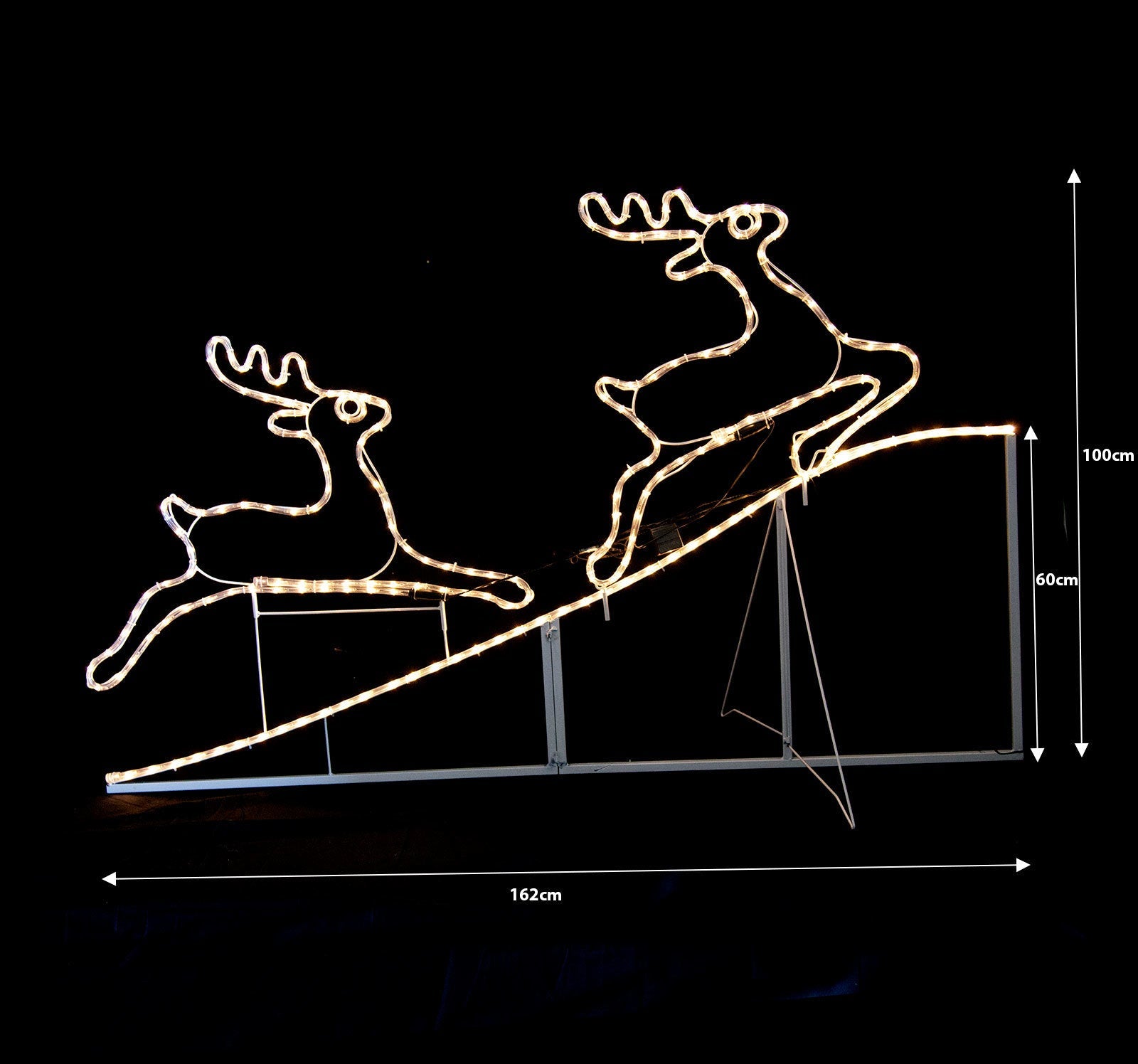 Outdoor Decorations & Lights: Samland Animated Running up Reindeer Rope Light for Christmas Decoration