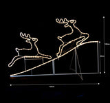 Outdoor Decorations & Lights: Samland Animated Running up Reindeer Rope Light for Christmas Decoration