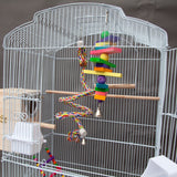 Pretend Play: Samland DOME TOP HIGH BIRD CAGE ON STAND WITH PLAY TOYS WHITE