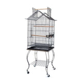 Bird Cages & Stands: Samland BIRD PARROT CAGE WITH STAND COCKATIEL AMAZON AFRICAN GREY CAIQUE CONURE BLACK