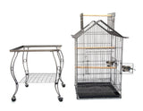 Bird Cages & Stands: Samland BIRD PARROT CAGE WITH STAND COCKATIEL AMAZON AFRICAN GREY CAIQUE CONURE BLACK