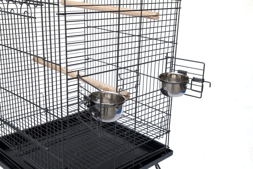 Bird Cages & Stands: Samland BIRD PARROT CAGE WITH STAND COCKATIEL AMAZON AFRICAN GREY CAIQUE CONURE BLACK