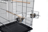 Bird Cages & Stands: Samland BIRD PARROT CAGE WITH STAND COCKATIEL AMAZON AFRICAN GREY CAIQUE CONURE BLACK
