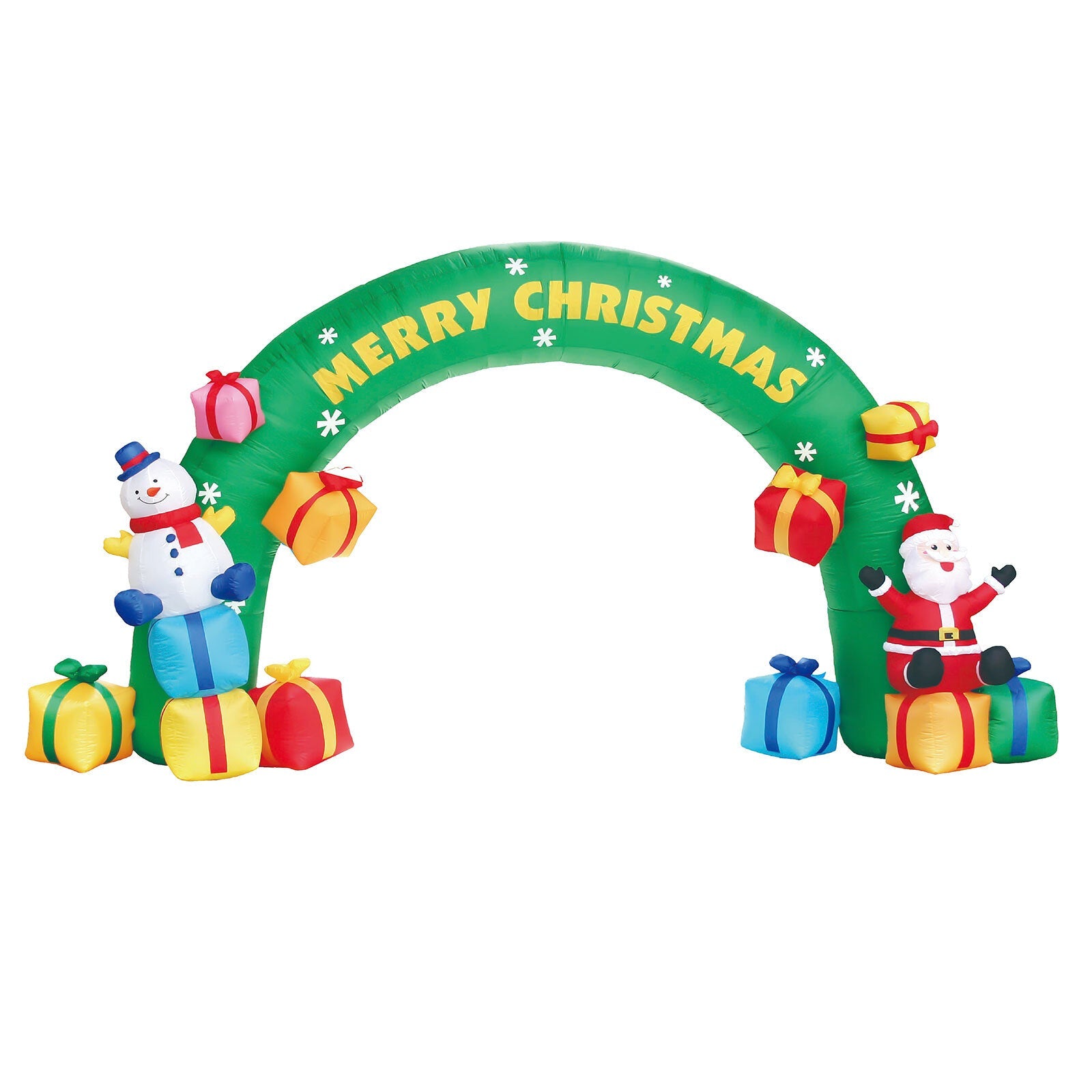 Christmas Decorations: Samland 5x3M INFLATABLE CHRISTMAS ARCH WITH SANTA SNOW MAN AND LED LIGHT