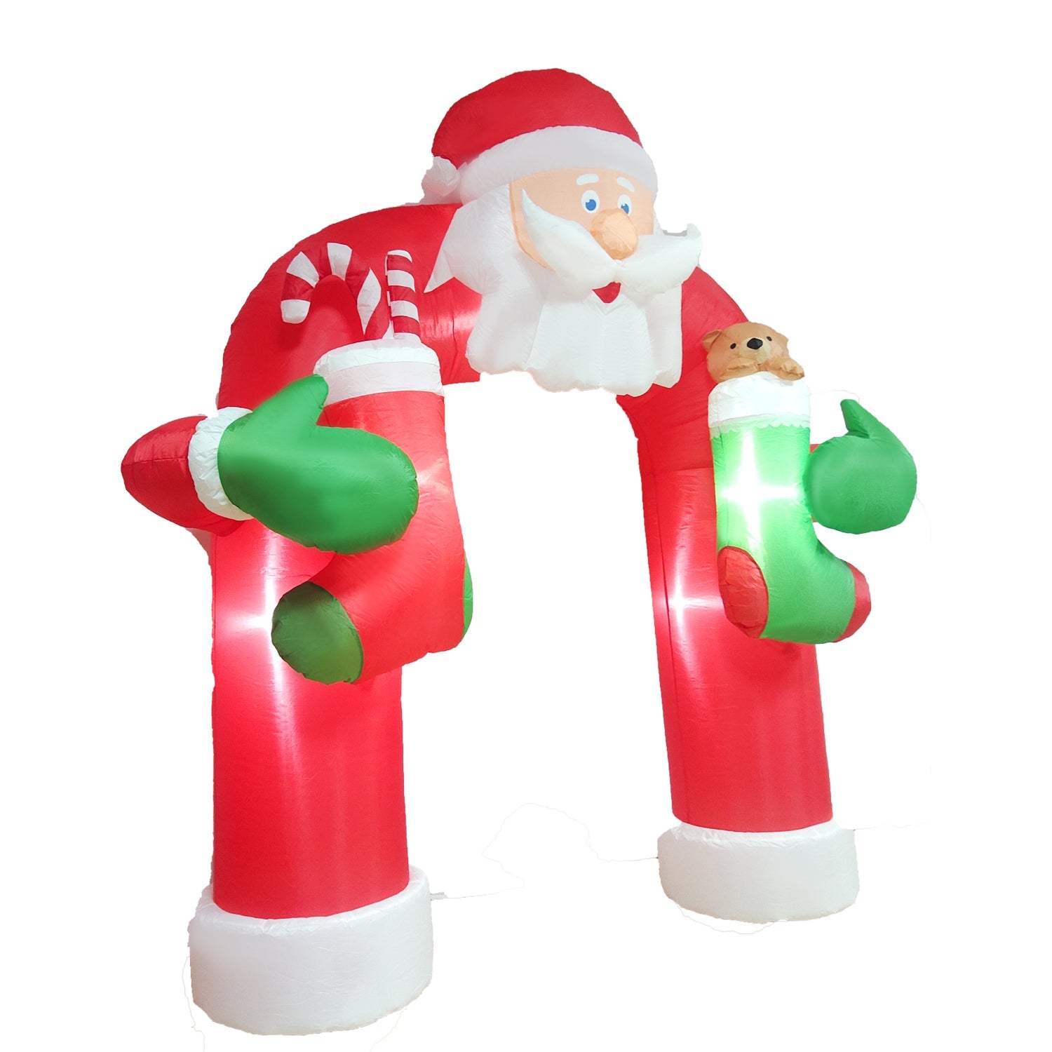 Outdoor Decorations & Lights: Samland 285CM INFLATABLE SANTA CLAUSE CHRISTMAS ARCHWAY WITH LED LIGHT