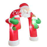 Outdoor Decorations & Lights: Samland 285CM INFLATABLE SANTA CLAUSE CHRISTMAS ARCHWAY WITH LED LIGHT