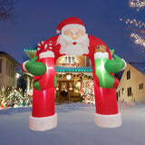 Outdoor Decorations & Lights: Samland 285CM INFLATABLE SANTA CLAUSE CHRISTMAS ARCHWAY WITH LED LIGHT