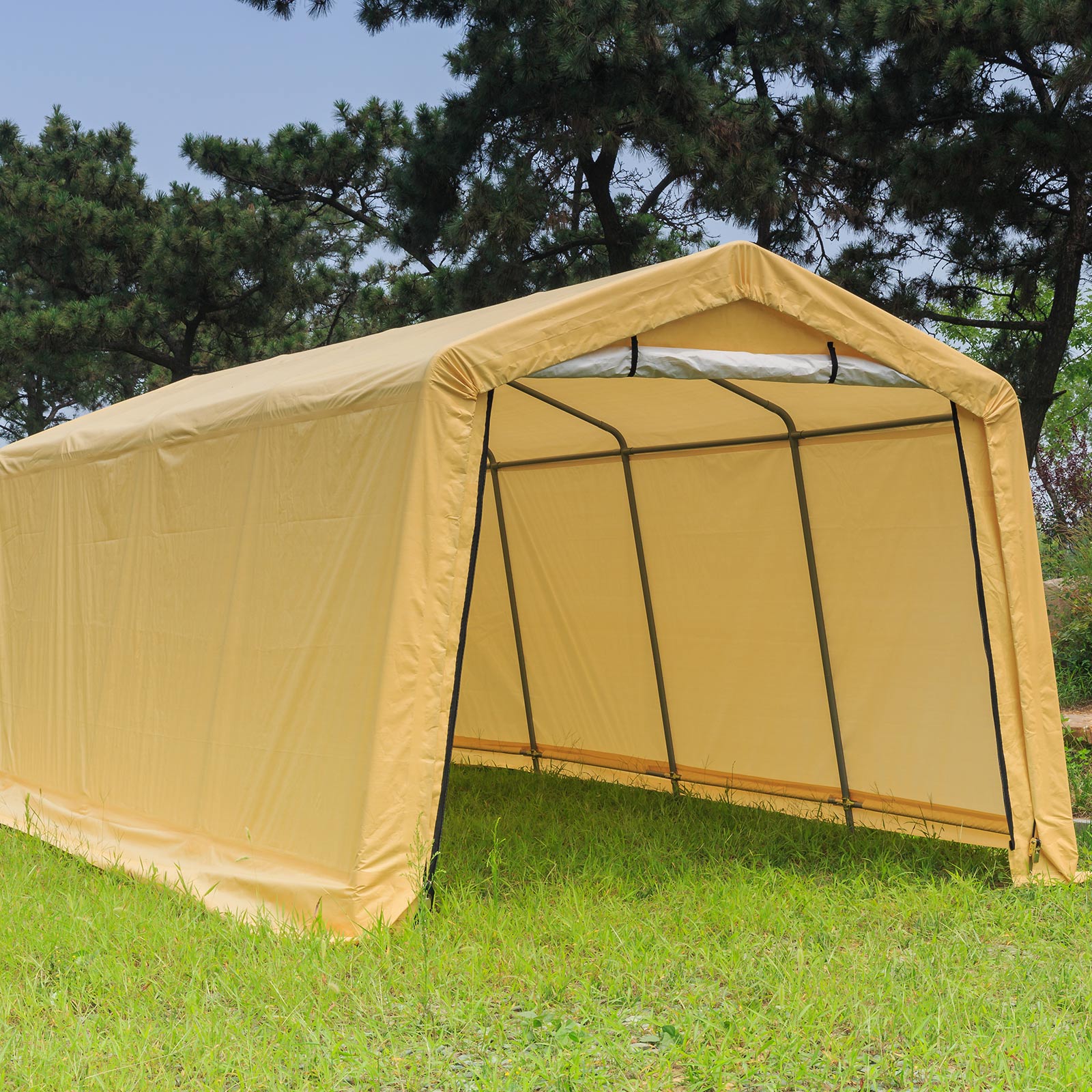 Canopies & Gazebos: Samland Portable Carport Garage Shelter Canopy Single Size 10x20FT