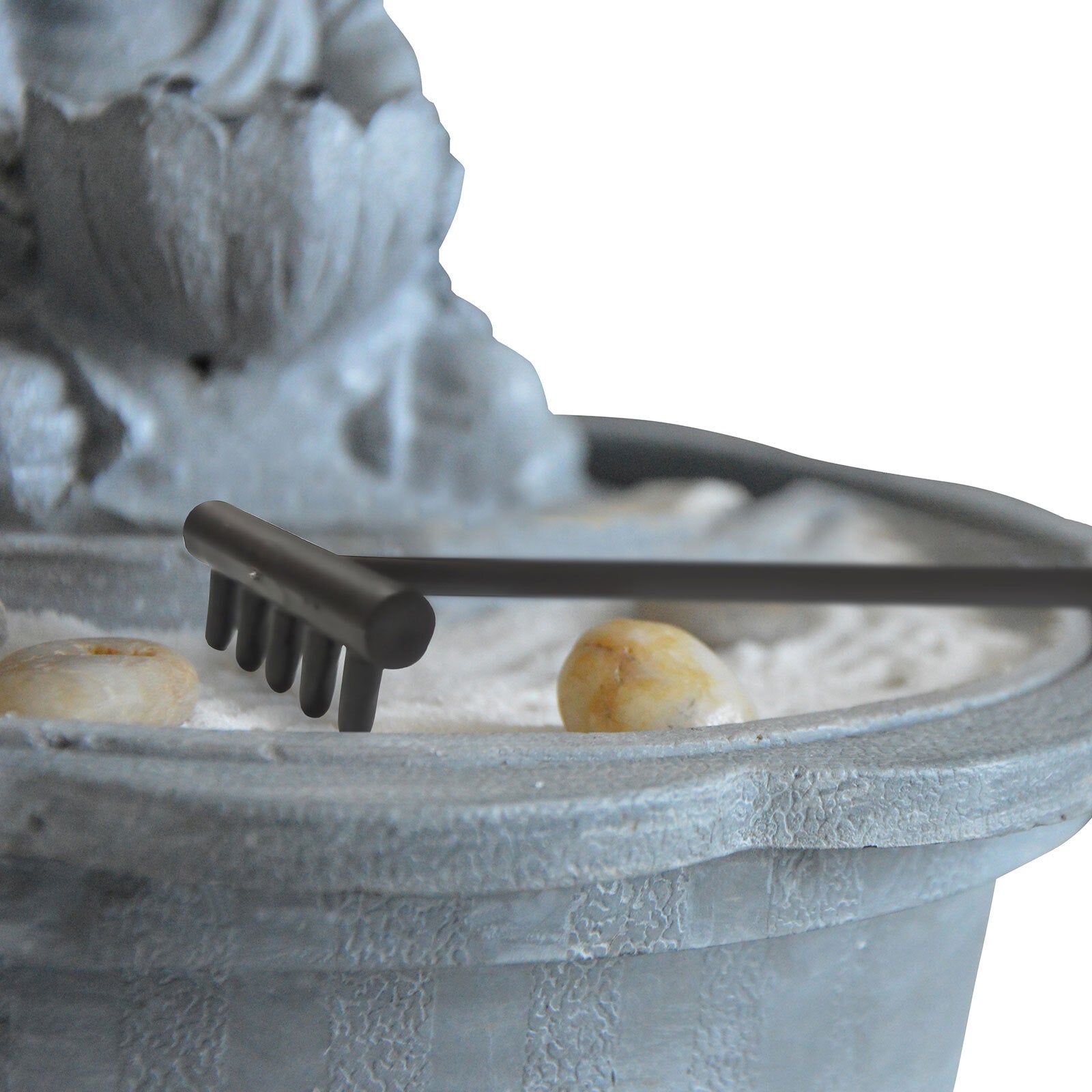 Wellness Accessories: Samland JAPANESE MINIATURE ZEN BONSAI GARDEN WITH BUDDHA WATER FOUNTAIN