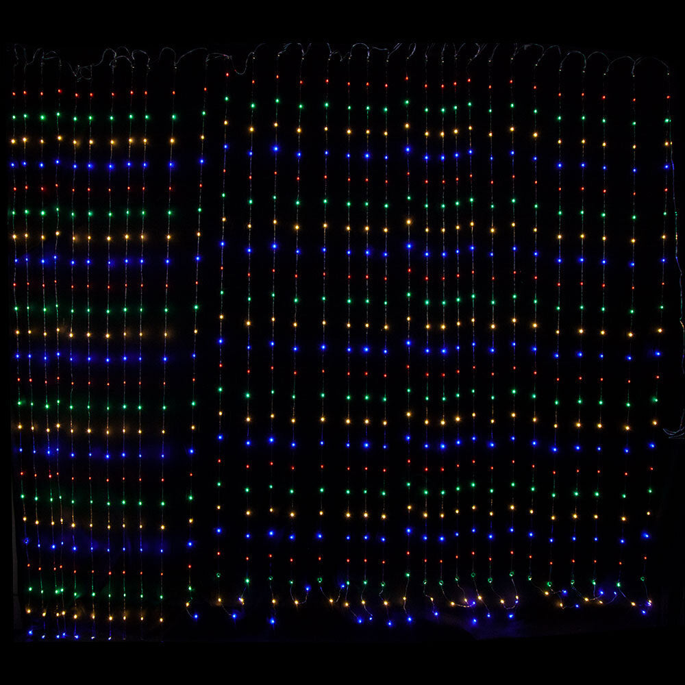 Curtain Accessories: Samland 750 LED 620cmx240cm Copper Wire Curtain Light in Multi Colour
