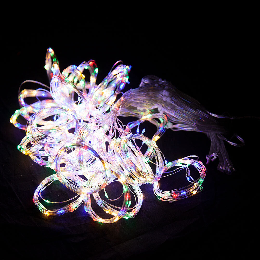 Curtain Accessories: Samland 750 LED 620cmx240cm Copper Wire Curtain Light in Multi Colour
