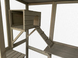 Small Animal Habitats & Cages: Samland Wooden Cat Cage Walk in Cat Condo House Kitten Ferret Enclosure Cage