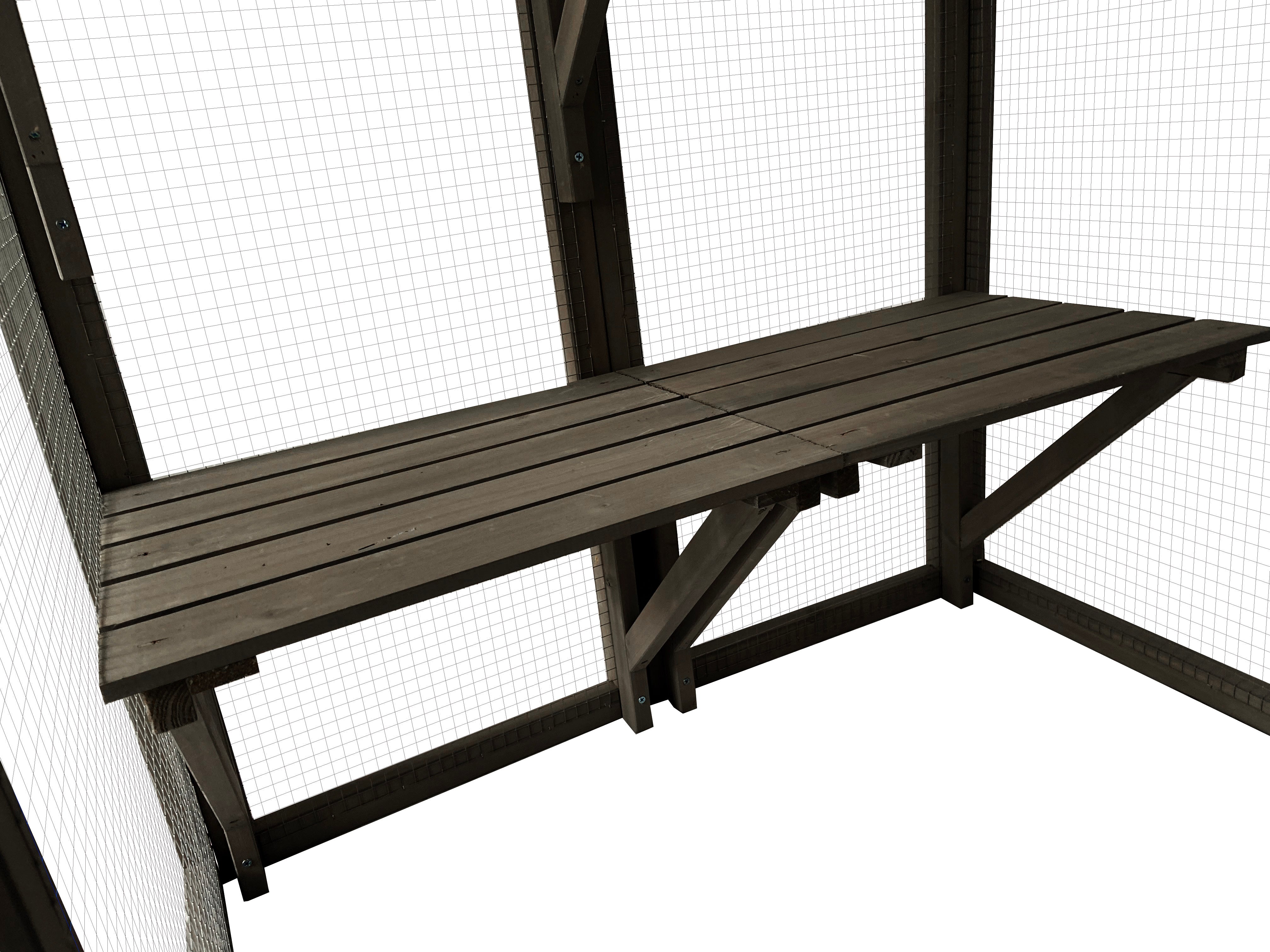 Small Animal Habitats & Cages: Samland Wooden Cat Cage Walk in Cat Condo House Kitten Ferret Enclosure Cage