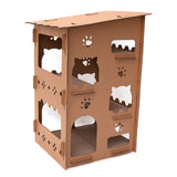 Cat Scratching Posts: Samland CAT SCRATCHING CARDBOARD 4 LEVEL HOUSE
