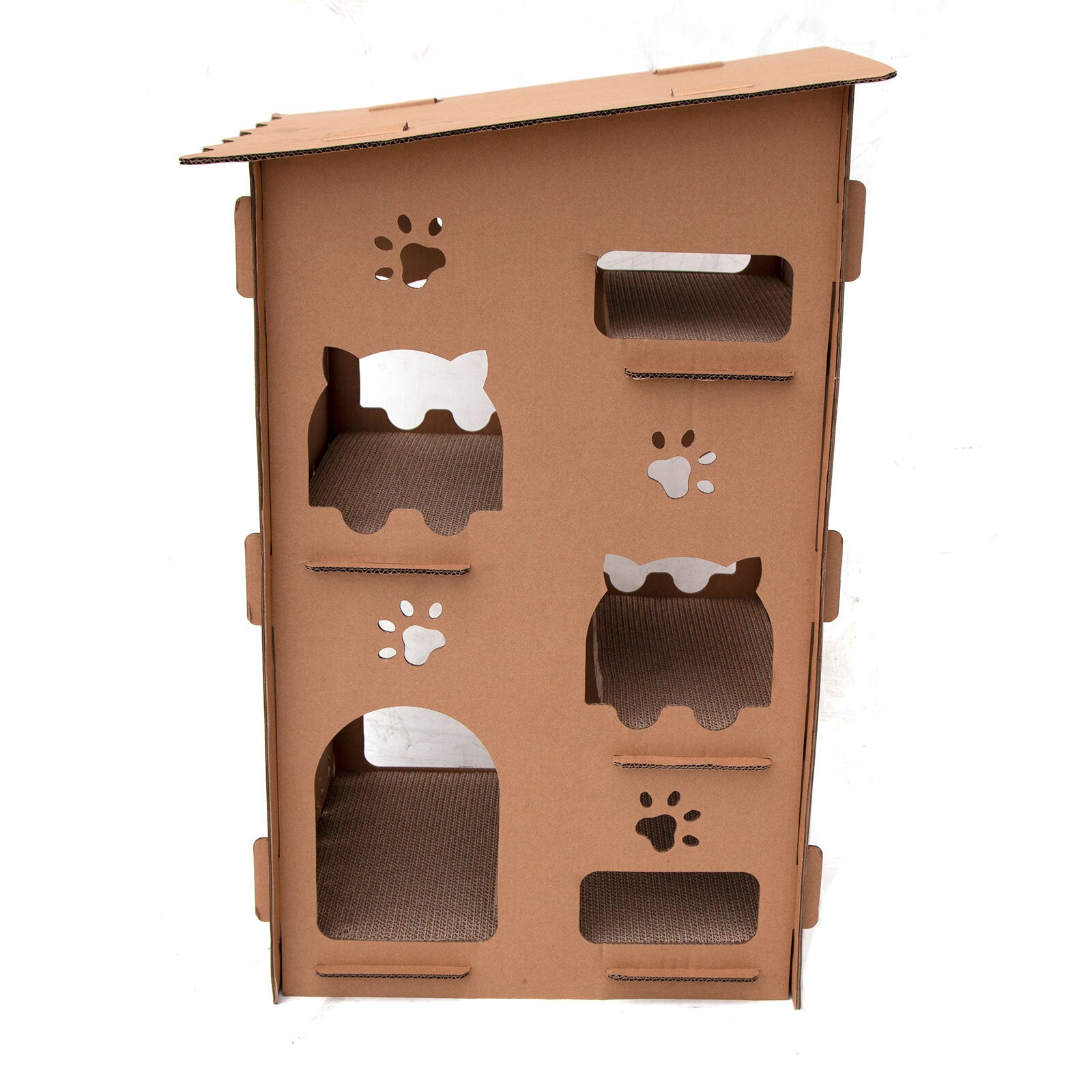 Cat Scratching Posts: Samland CAT SCRATCHING CARDBOARD 4 LEVEL HOUSE