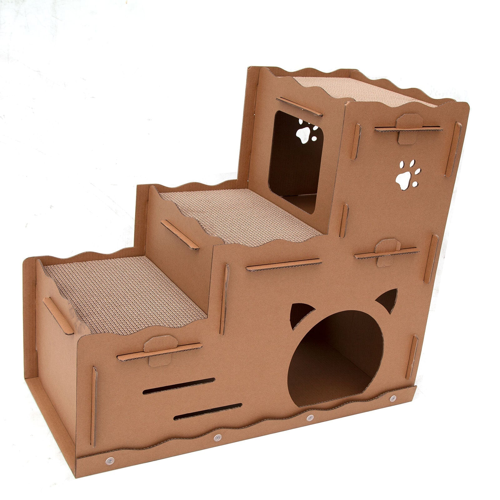 Cat Scratching Posts: Samland CAT SCRATCHING CARDBOARD 3 LEVEL HOUSE
