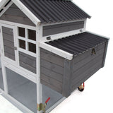 Coop & Hutch Accessories: Samland WOODEN CHICKEN RANCH CHICKEN COOP WITH RUN ON WHEEL PVC ROOF