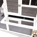 Coop & Hutch Accessories: Samland WOODEN CHICKEN RANCH CHICKEN COOP WITH RUN ON WHEEL PVC ROOF